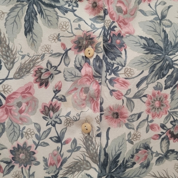 Pendleton Vintage Floral Button-Up Collared Dress Shirt Blouse Size 6 - Picture 4 of 9